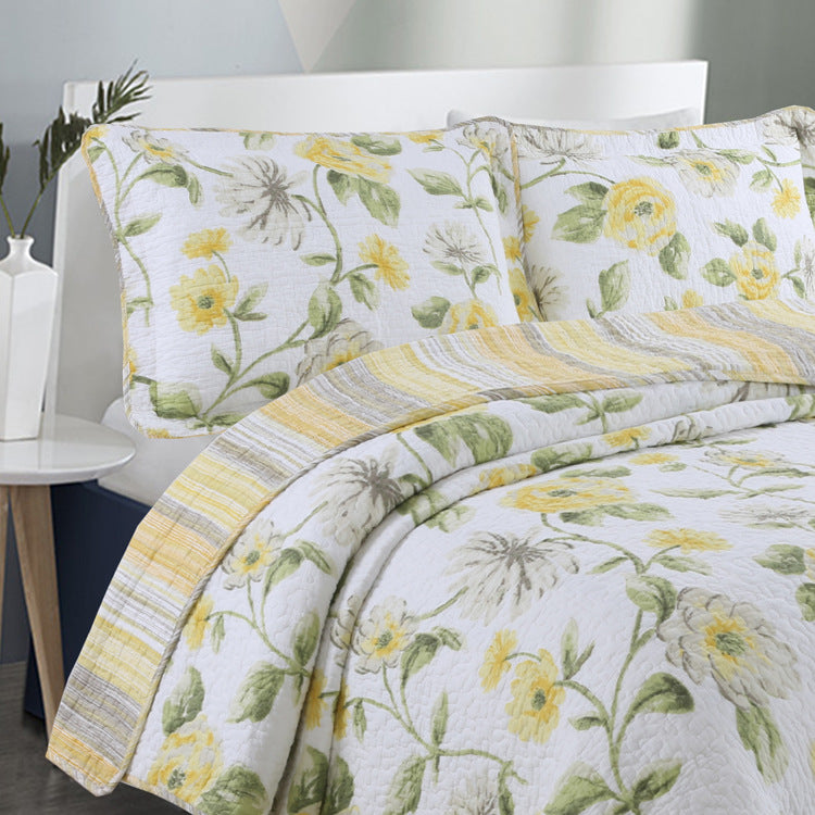 Ensemble de couverture de lit trois pièces fait main