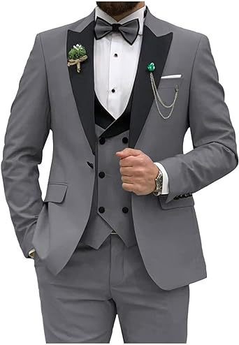 Men's three-piece suit, slim fit, formal suit for men