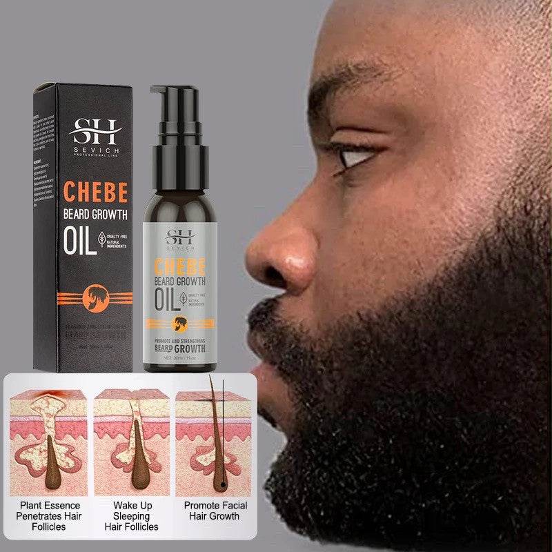 Huile de croissance de barbe naturelle pour hommes - Style & confort