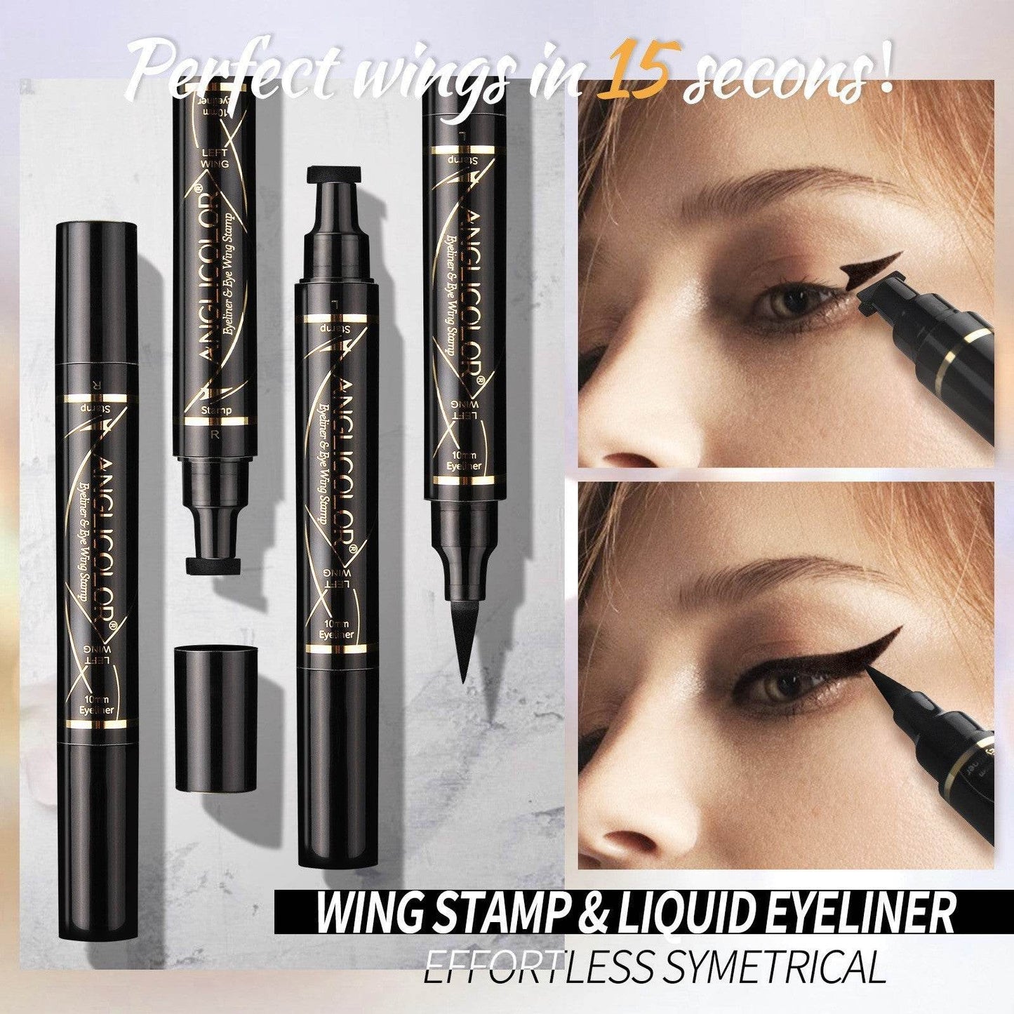 Eyeliner à double tête de maquillage imperméable et résistant à la transpiration - Style & confort