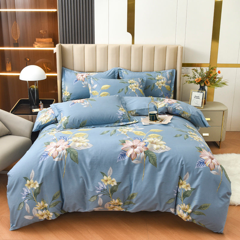 Ensemble de quatre housses de couette et draps en coton grande taille