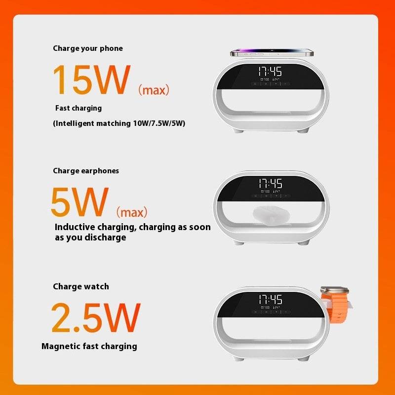 Petite lampe de nuit Réveil multifonction sans fil - Style & confort