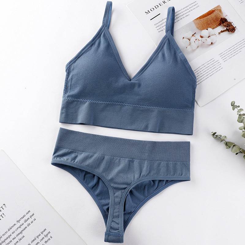 Ensemble culotte et soutien-gorge sans anneau en acier - Style & confort