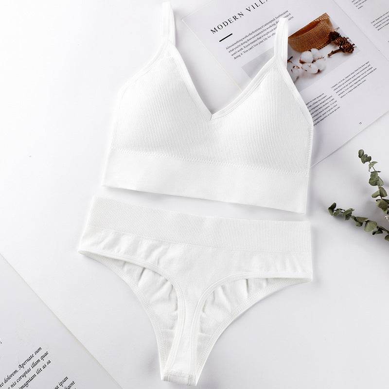 Ensemble culotte et soutien-gorge sans anneau en acier - Style & confort
