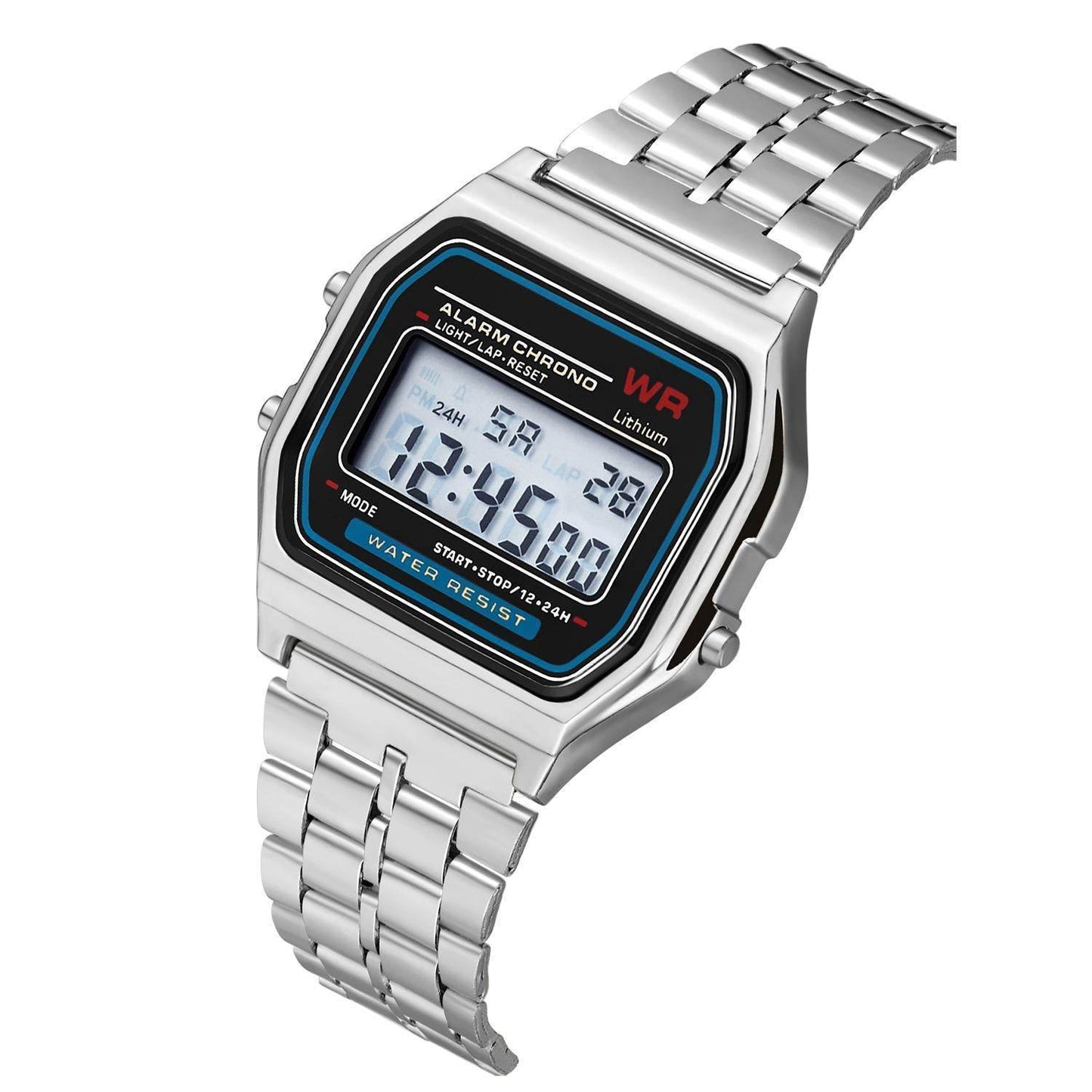 Montre électronique à bracelet en acier - Style & confort