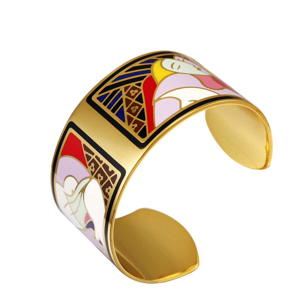 European and American style women's enamel bracelet