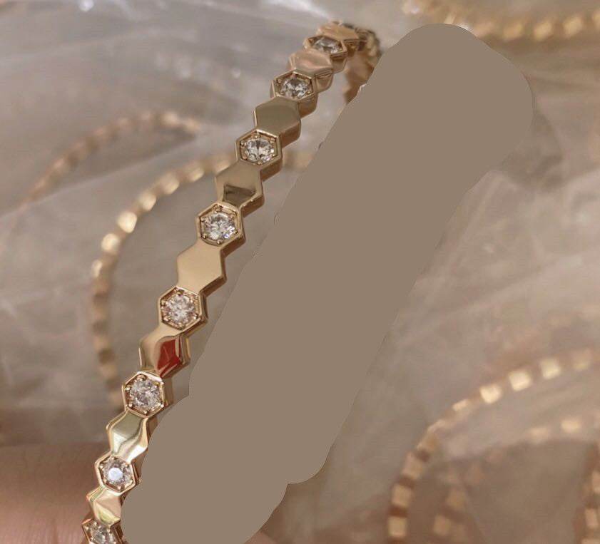 Bracelet nid d'abeille en argent sterling - Style & confort