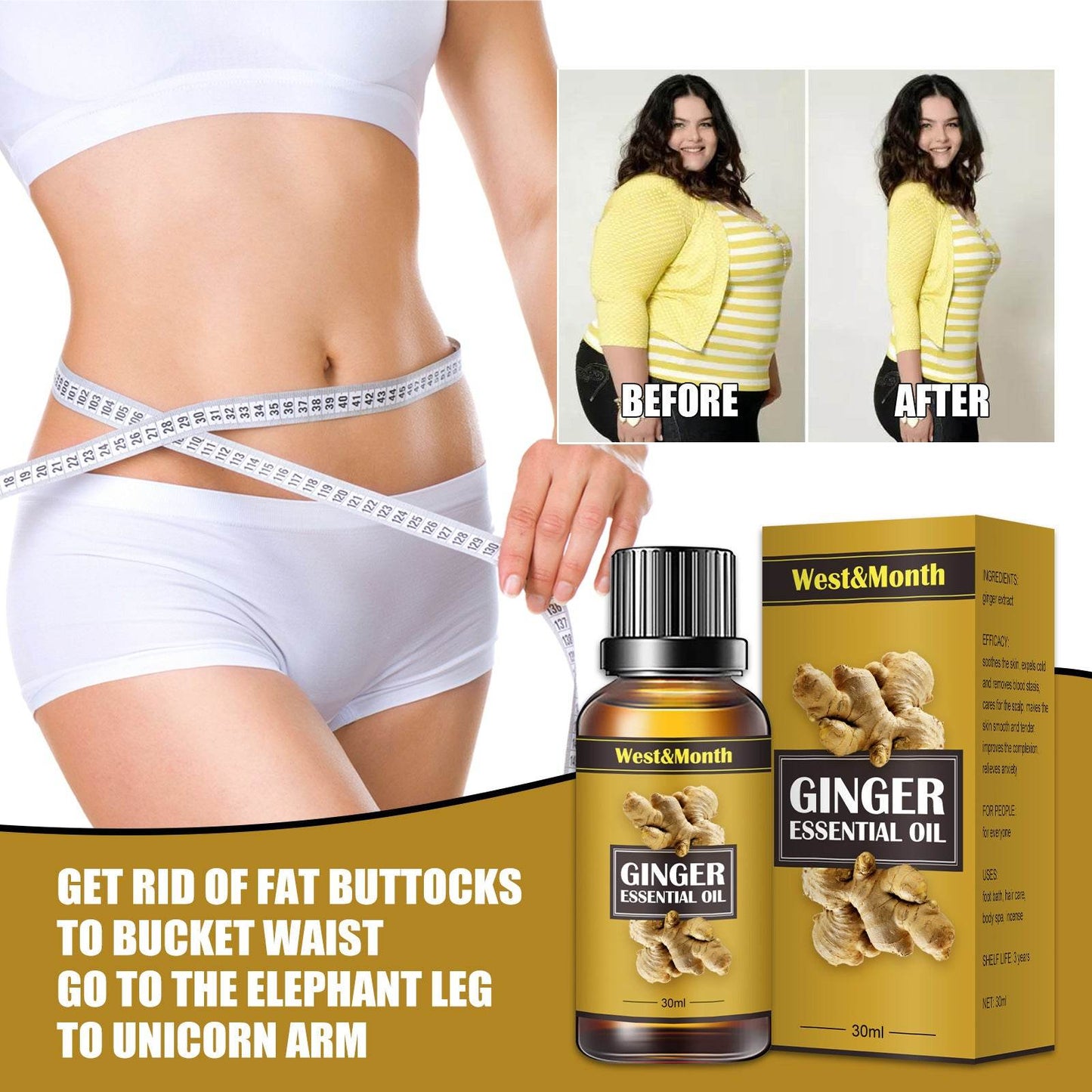 Huile corporelle amincissante et hydratante pour la peau - Style & confort