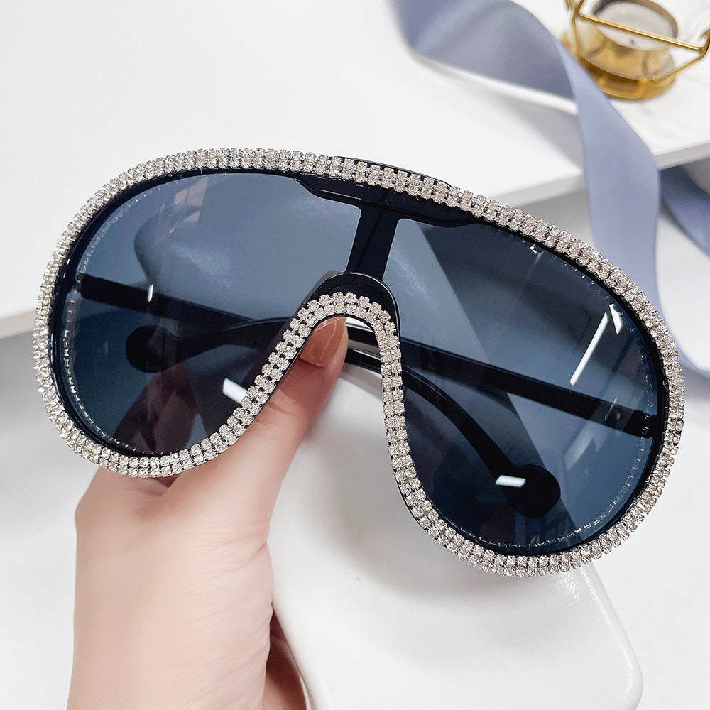 Lunettes de soleil incrustées de diamants pour extérieur