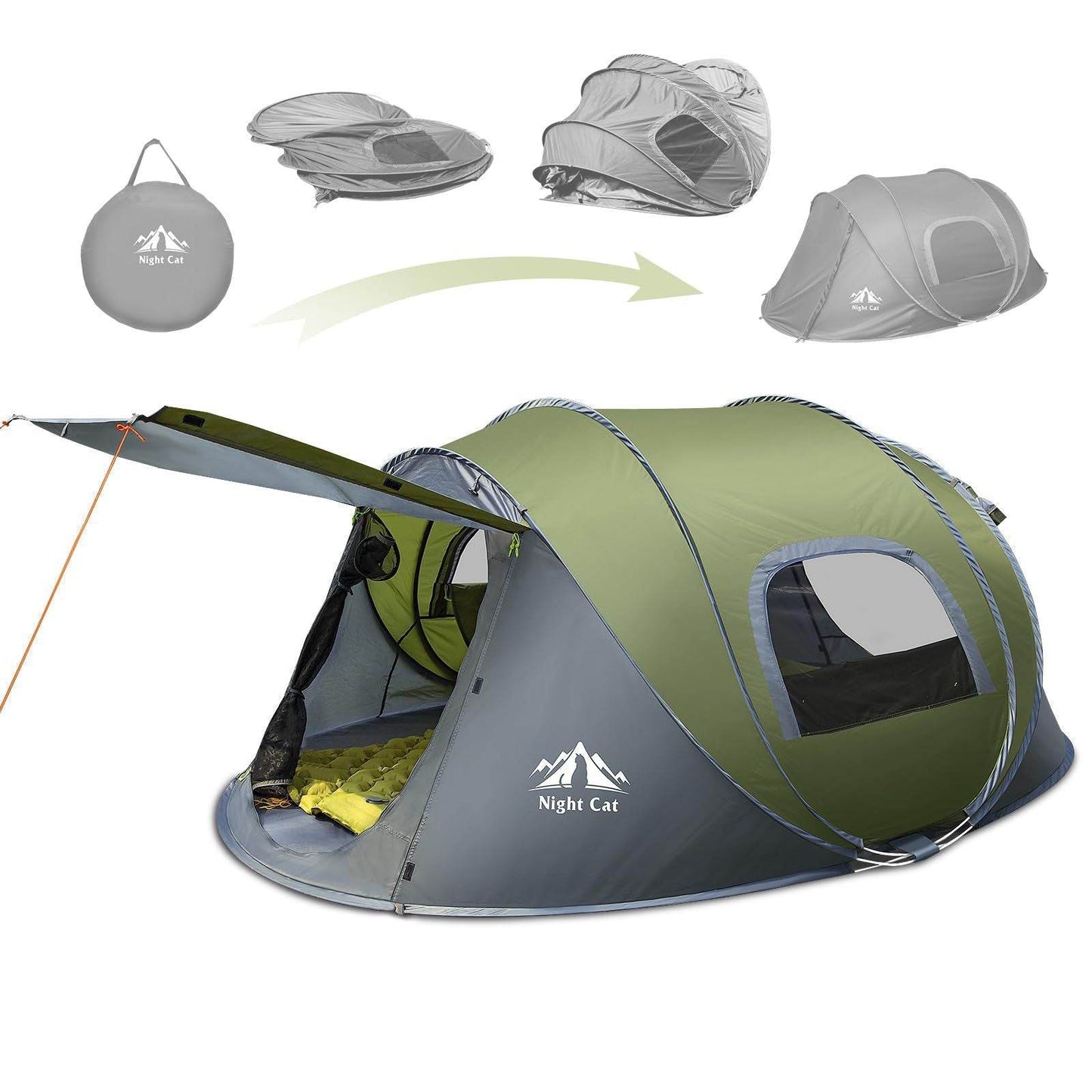 Tente de camping étanche instantanée simple pour petite maison familiale - Style & confort