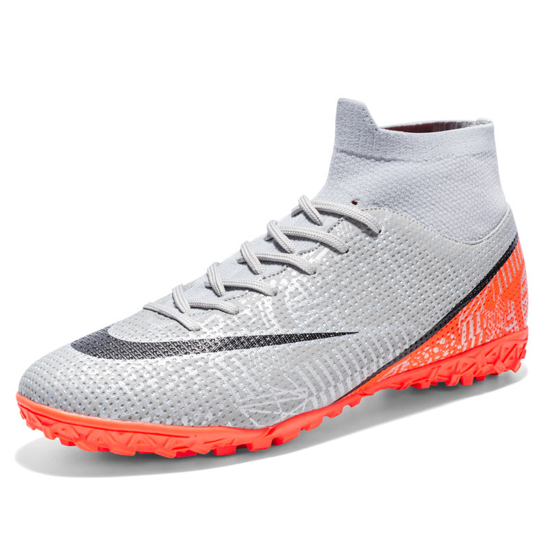 Nouvelles chaussures de football montantes respirantes pour terrain sec