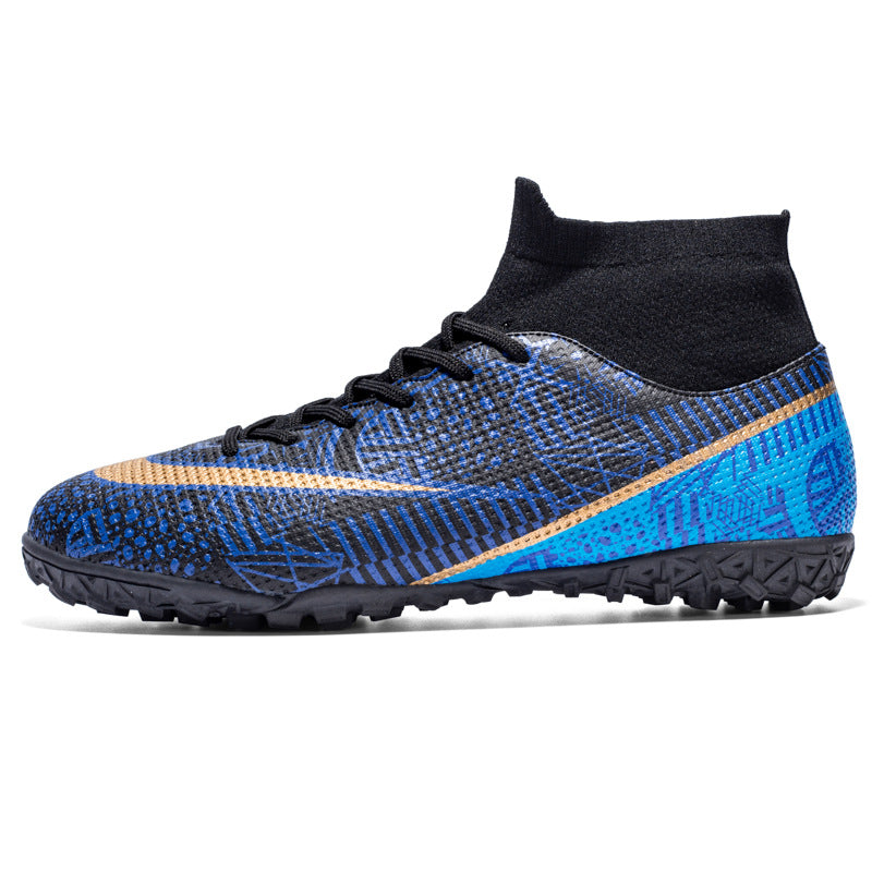 Nouvelles chaussures de football montantes respirantes pour terrain sec