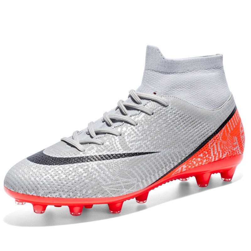 Nouvelles chaussures de football montantes respirantes pour terrain sec