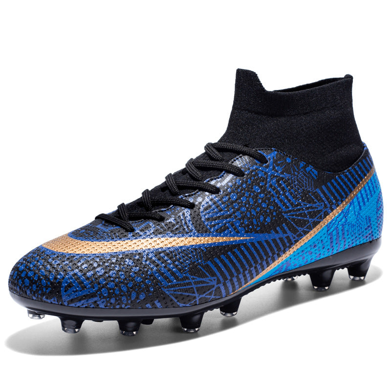Nouvelles chaussures de football montantes respirantes pour terrain sec