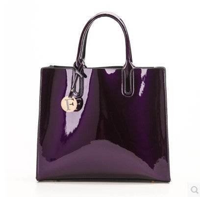 Sac à main en cuir verni brillant - Style & confort