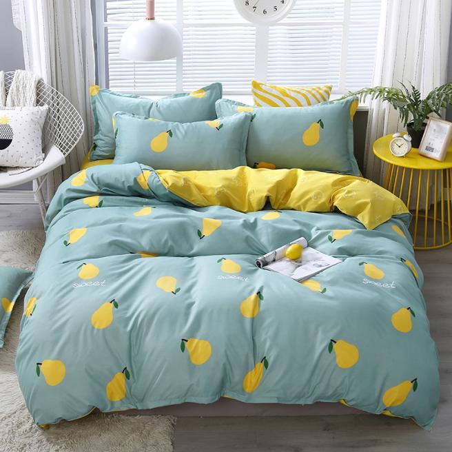 Literie en polyester à imprimé simple et tendance pour la maison