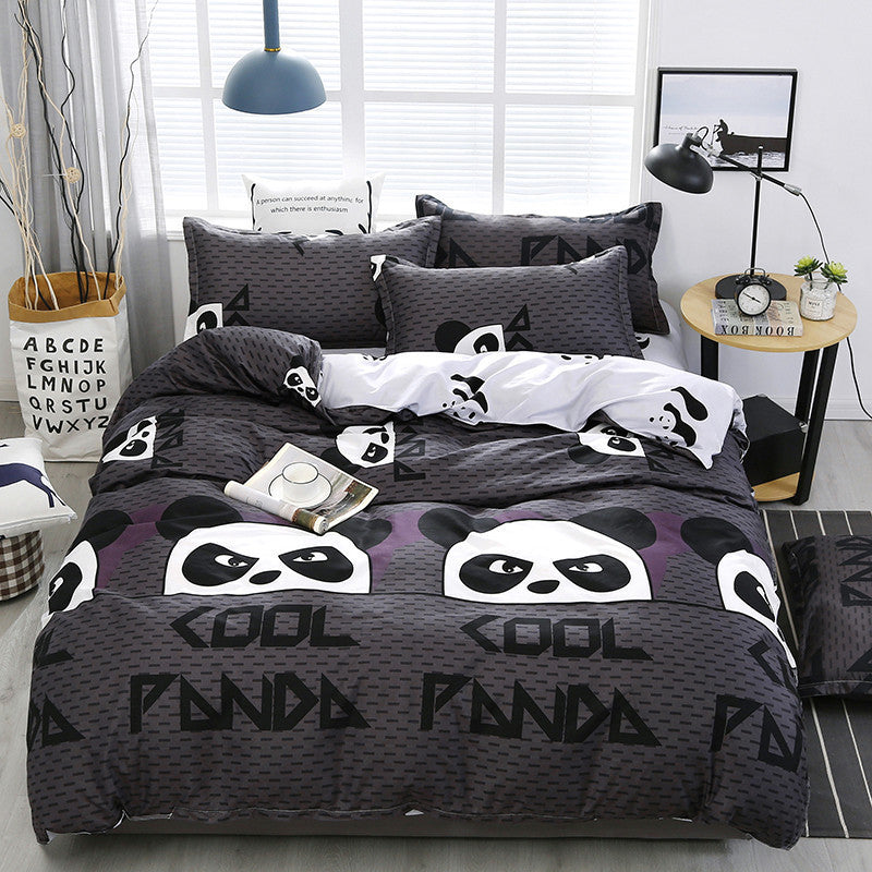 Literie en polyester à imprimé simple et tendance pour la maison