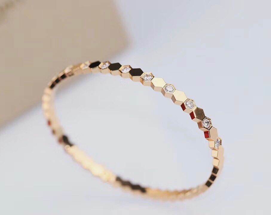 Bracelet nid d'abeille en argent sterling - Style & confort