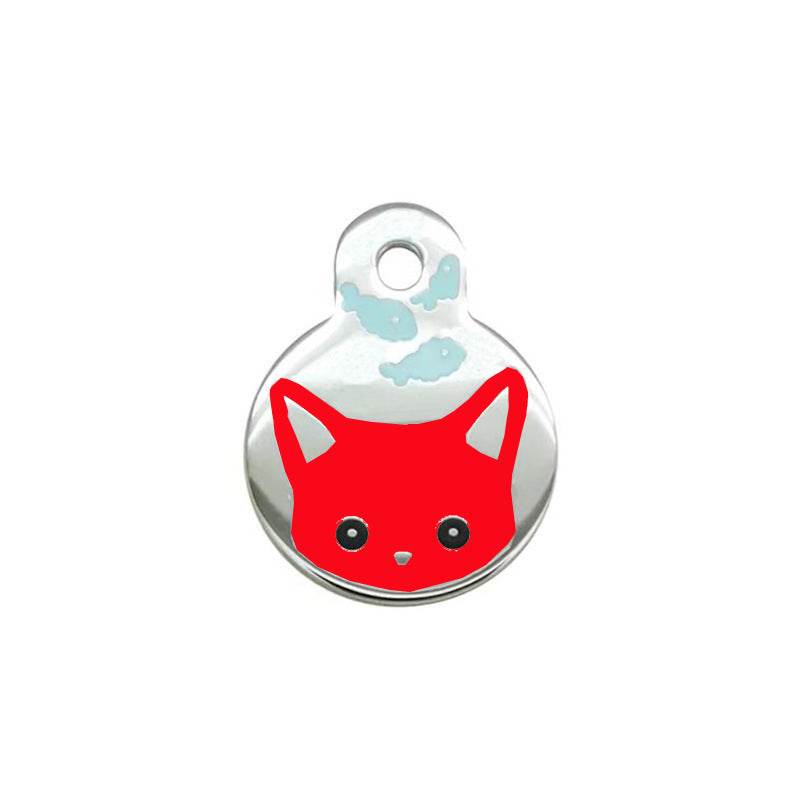 Collier pendentif en alliage pour chien de compagnie, mignon, dessin animé, chat et poisson, imprimé, ornement - Style & confort