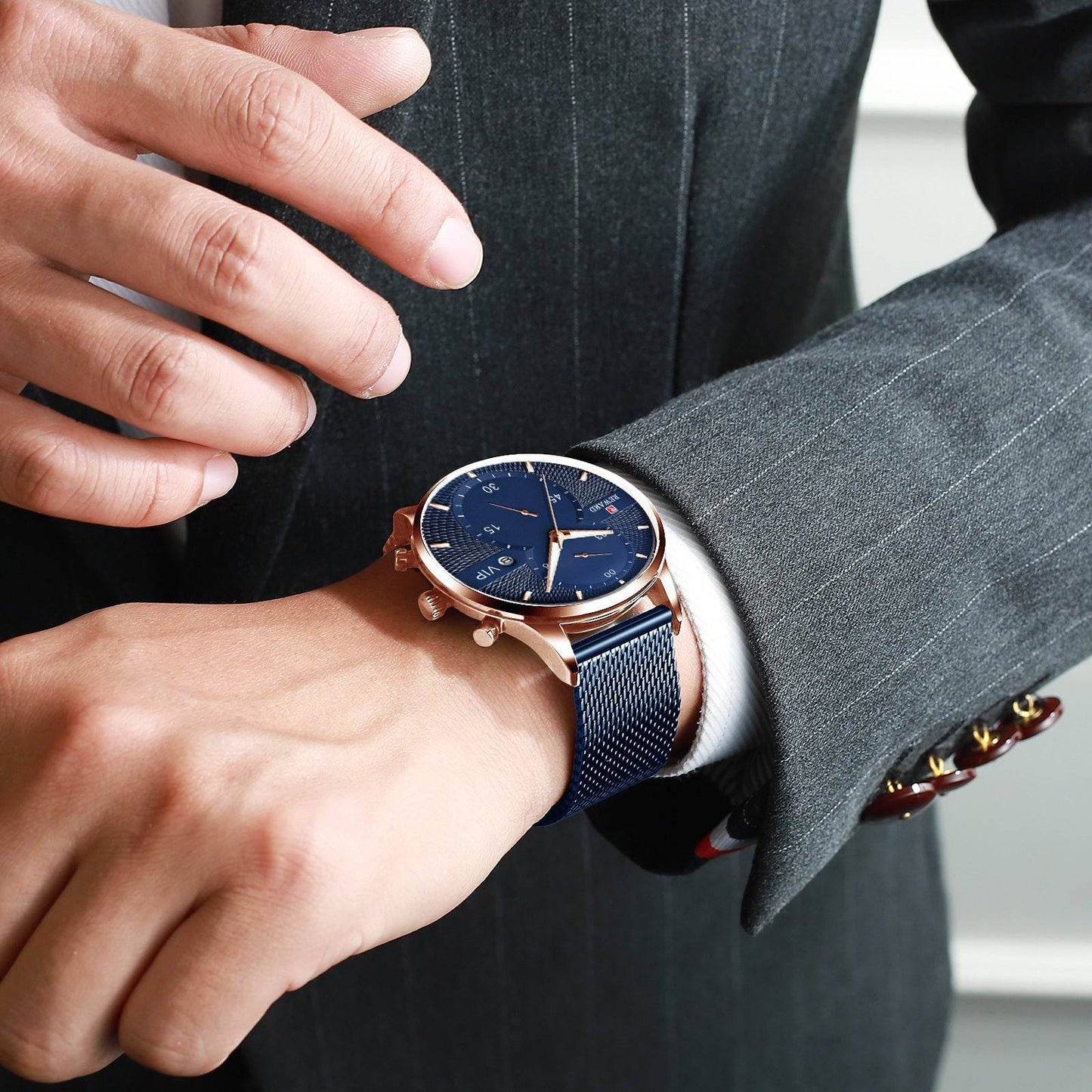 Montre Homme Quartz Etanche Calendrier Horloger - Style & confort