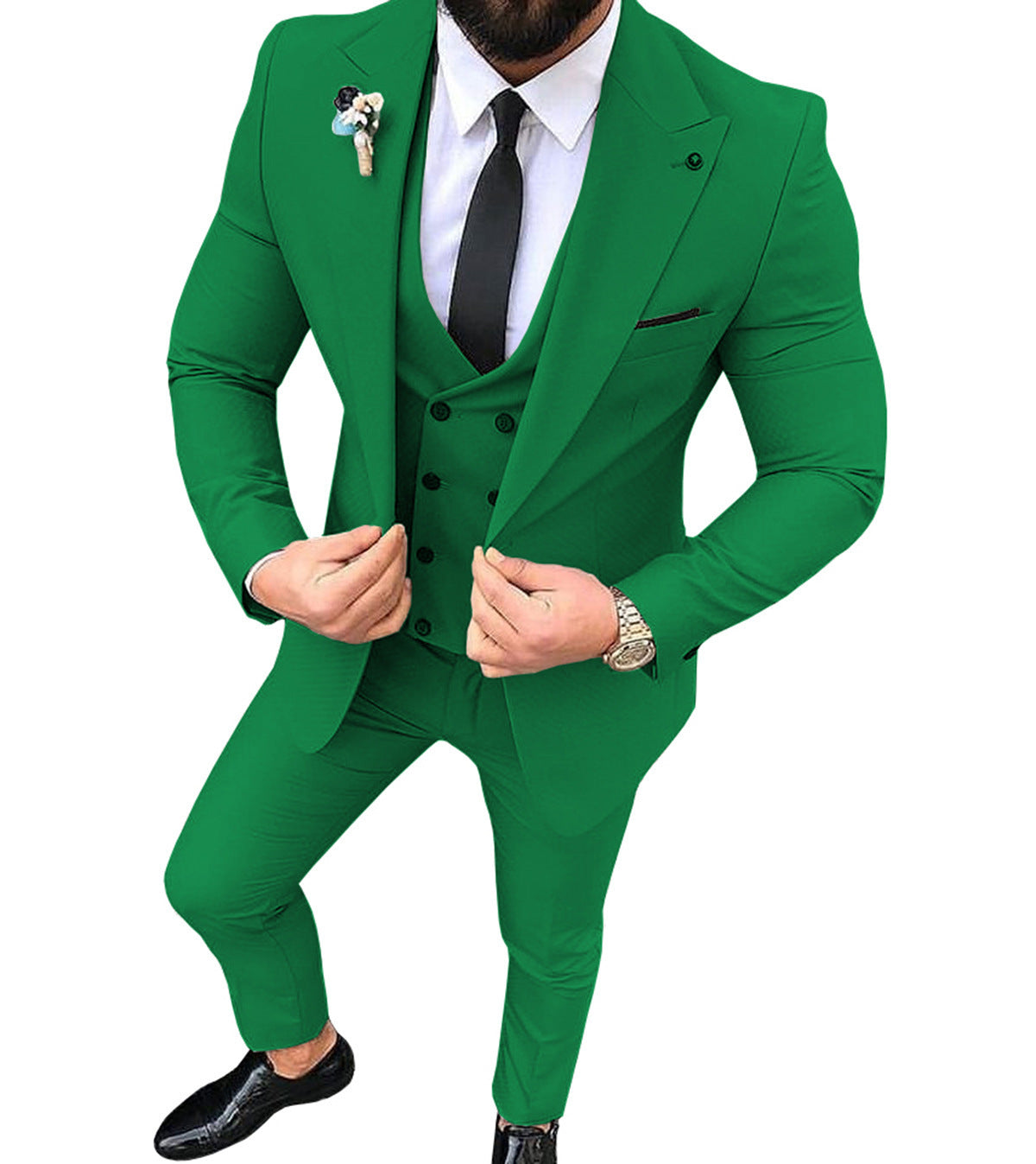 Costume d'affaires slim fit à col de costume pour homme