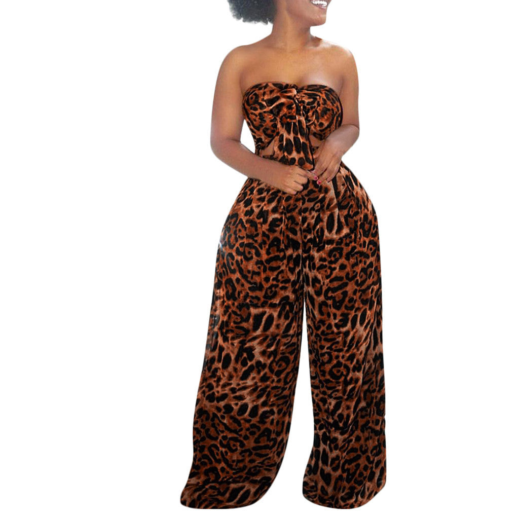 Set aus bedrucktem Oberteil und Hose mit weitem Bein