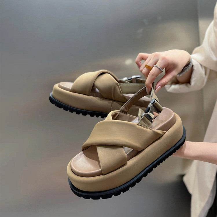 Nouvelles sandales romaines rétro en cuir pour femmes - Style & confort