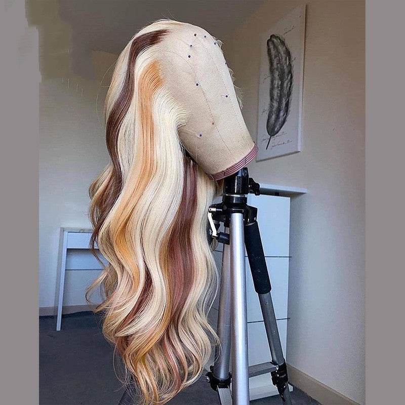 Perruque human hair de couleur blonde brune - Style & confort