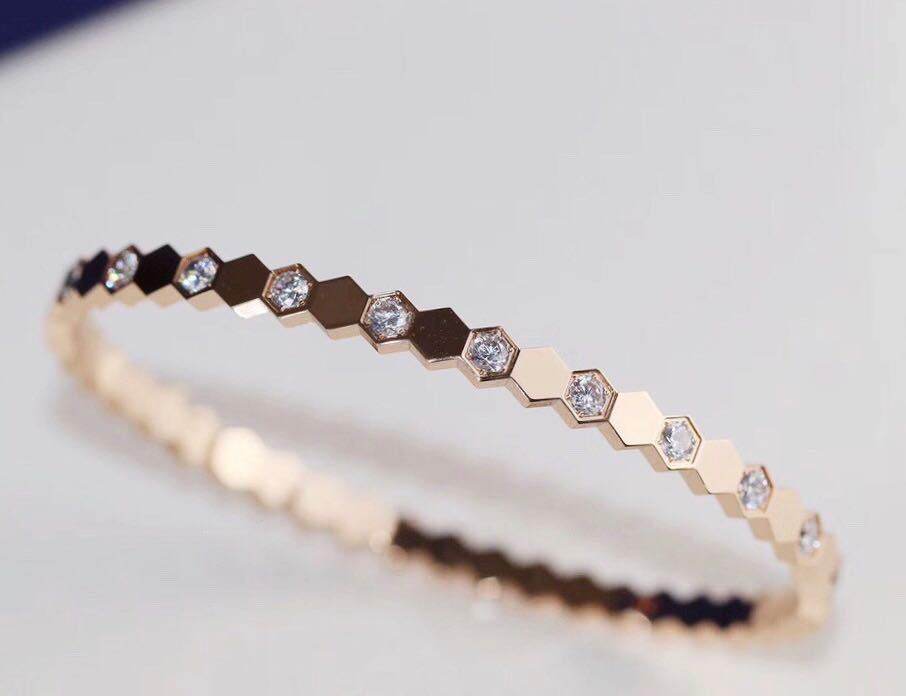 Bracelet nid d'abeille en argent sterling - Style & confort
