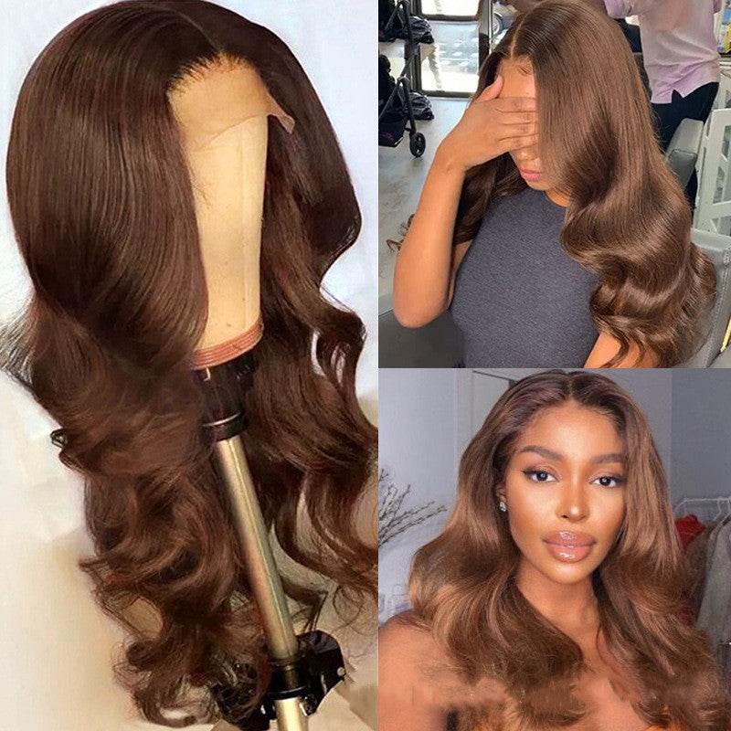 Perruques en cheveux humains de couleur marron - Style & confort