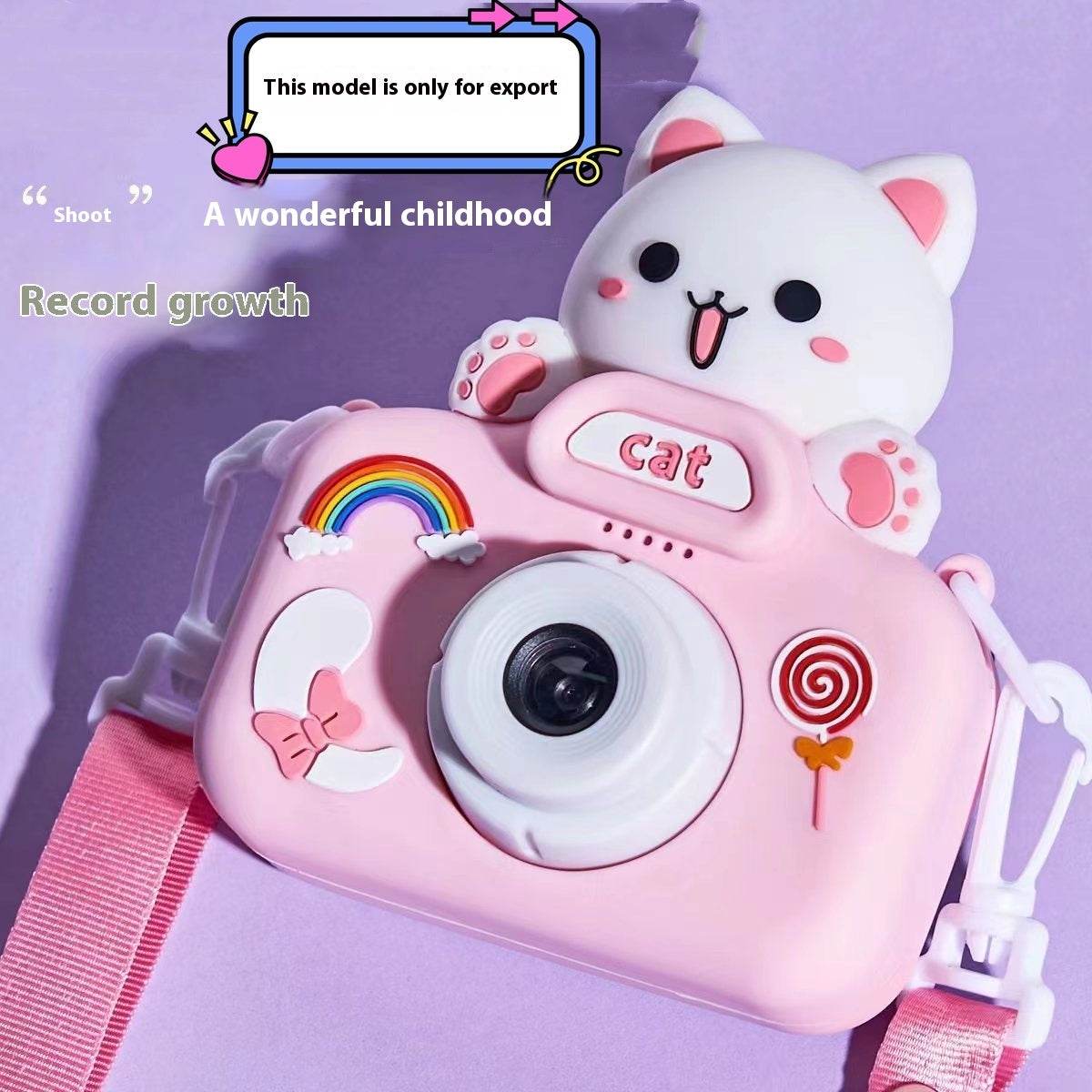 Appareil photo en plastique pour enfants, grosse tête, chaton - Style & confort