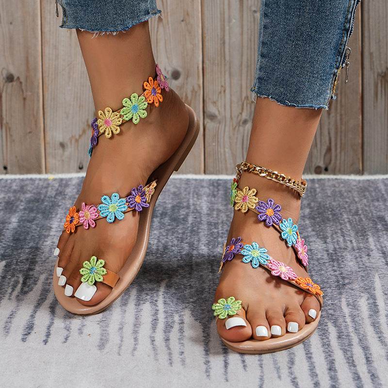 Sandales à bout plat tendance pour femmes - Style & confort