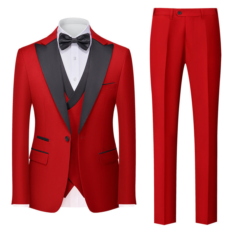 Nouveau costume trois pièces pour homme, style coréen, coupe ajustée