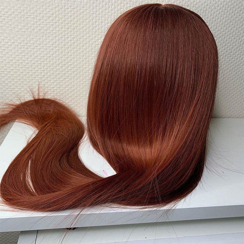 Perruque human hair, couleur châtain - Style & confort
