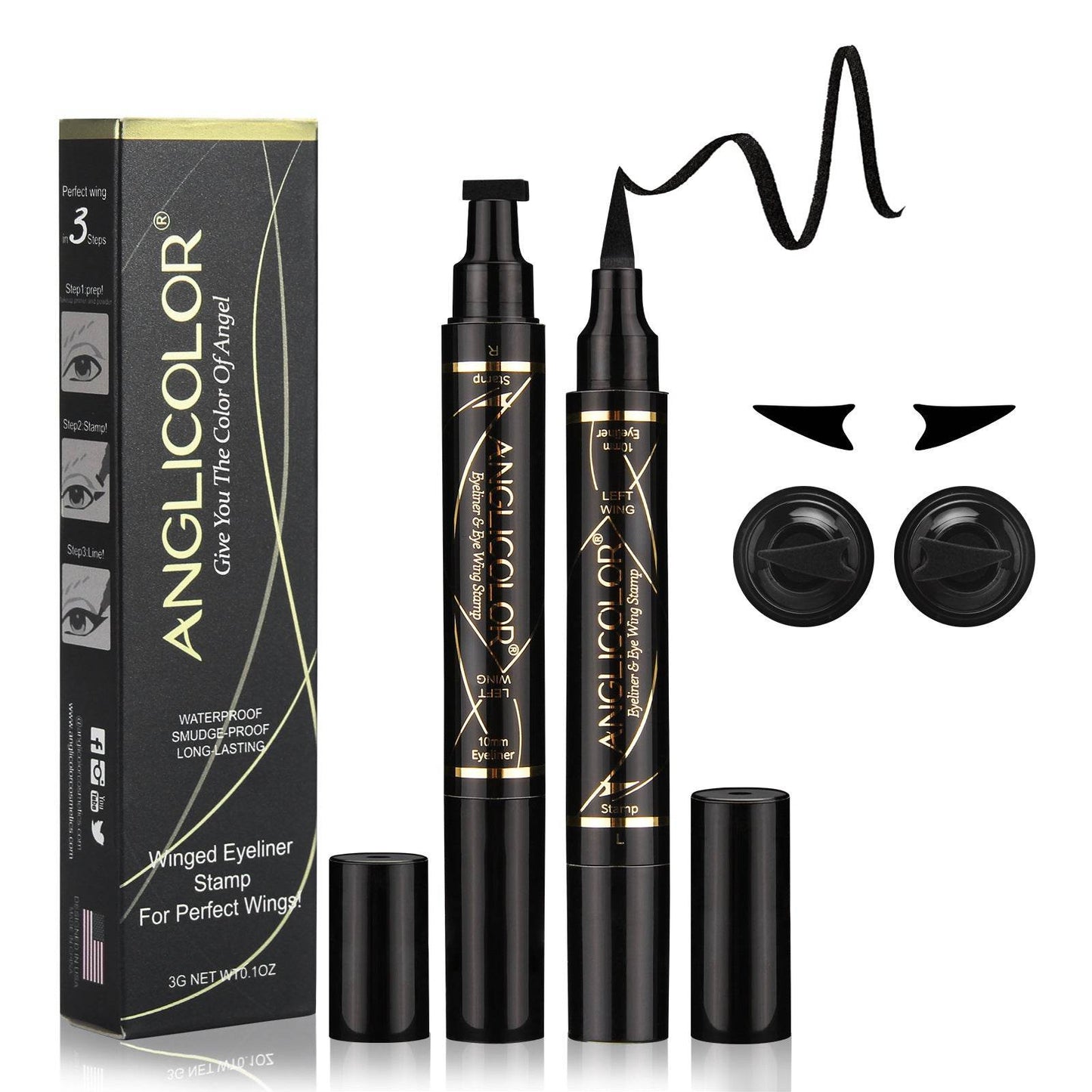 Eyeliner à double tête de maquillage imperméable et résistant à la transpiration - Style & confort