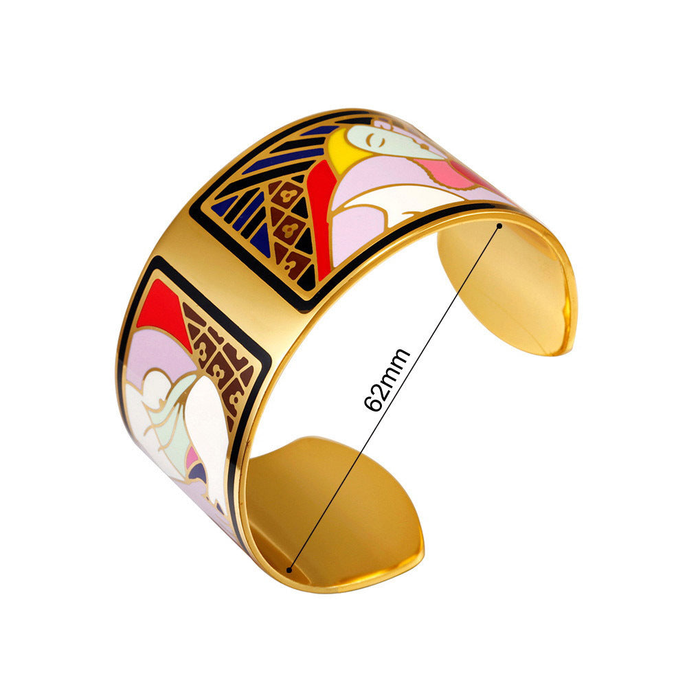 European and American style women's enamel bracelet