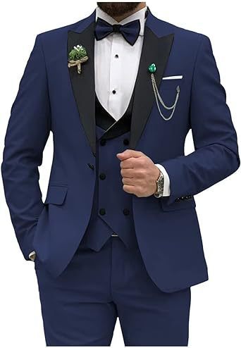 Men's three-piece suit, slim fit, formal suit for men