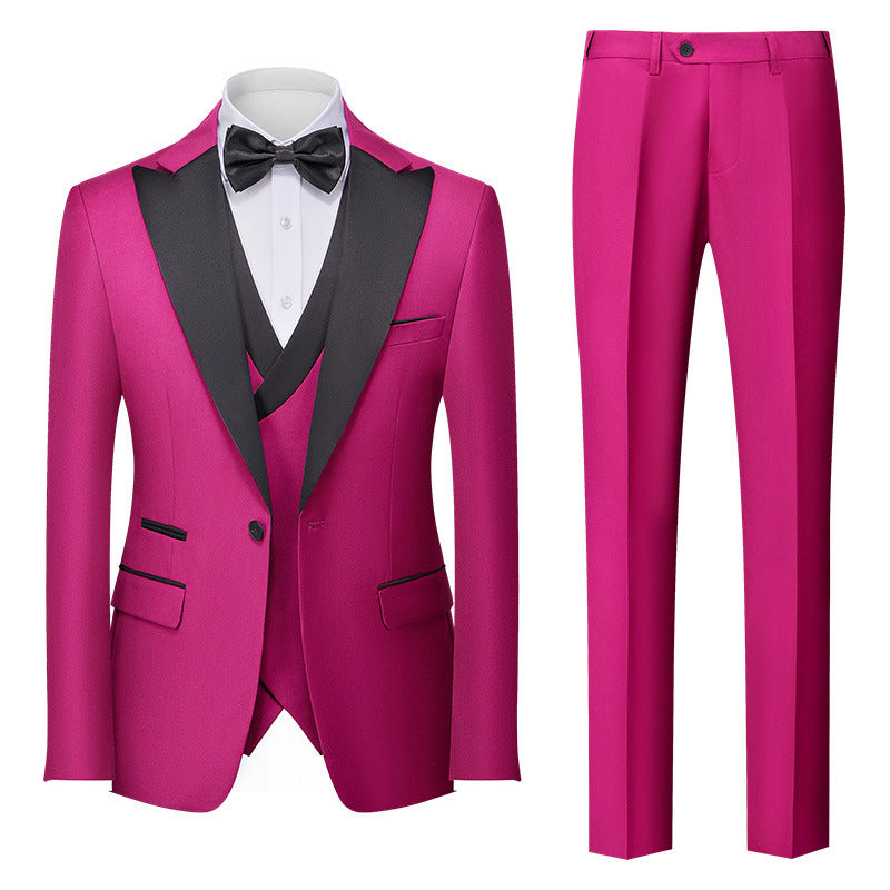 Nouveau costume trois pièces pour homme, style coréen, coupe ajustée