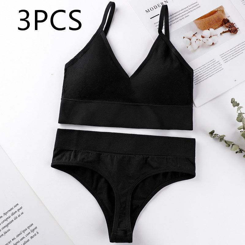 Ensemble culotte et soutien-gorge sans anneau en acier - Style & confort