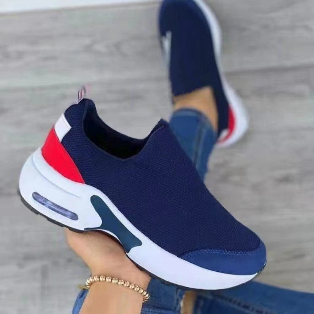 Women's Round Toe Stretch Knit Sneakers