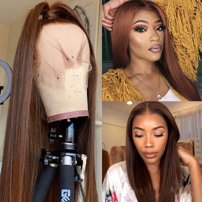 Perruques en cheveux humains de couleur marron - Style & confort