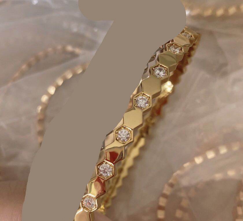 Bracelet nid d'abeille en argent sterling - Style & confort