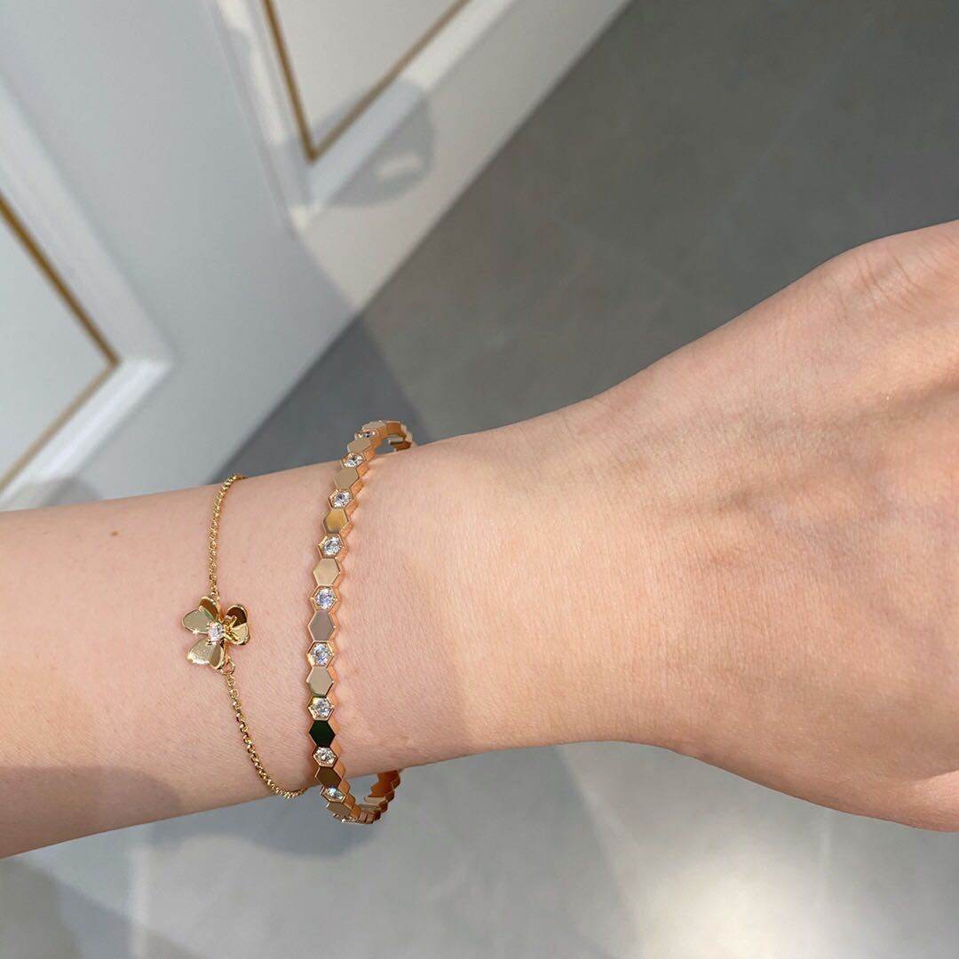 Bracelet nid d'abeille en argent sterling - Style & confort