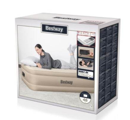 Lit gonflable en tissu simple et double couche - Style & confort
