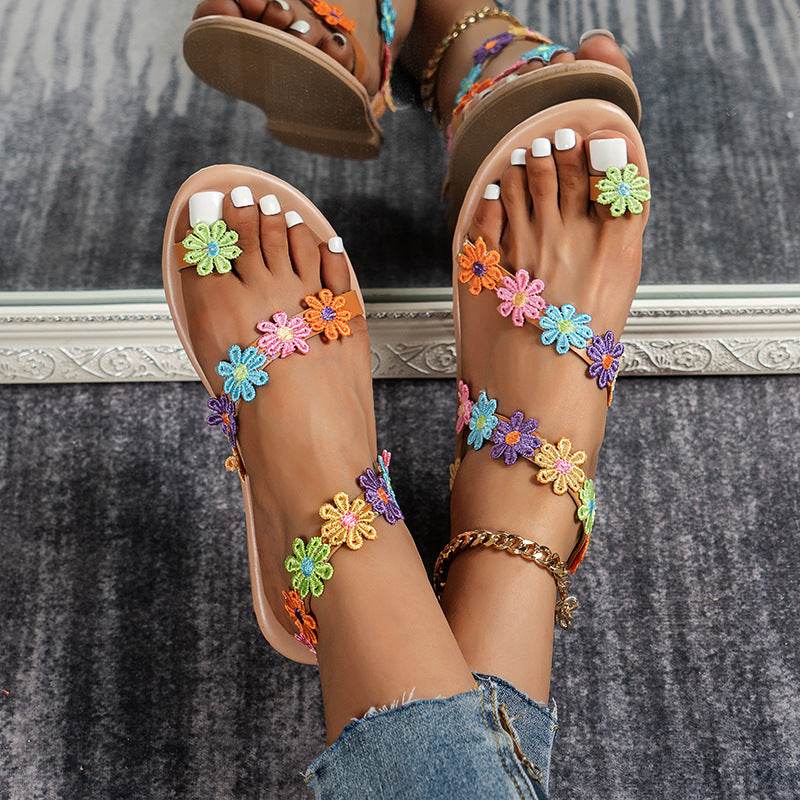 Sandales à bout plat tendance pour femmes - Style & confort