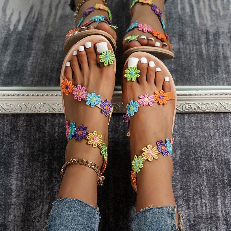 Sandales à bout plat tendance pour femmes - Style & confort