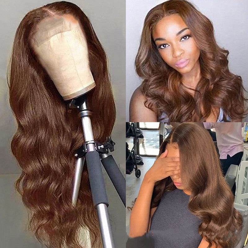 Perruques en cheveux humains de couleur marron - Style & confort