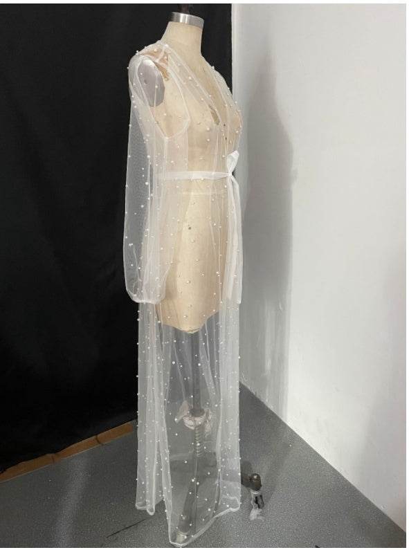 Robe en dentelle en maille perlée - Style & confort