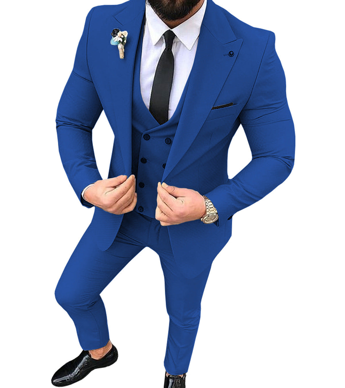 Costume d'affaires slim fit à col de costume pour homme