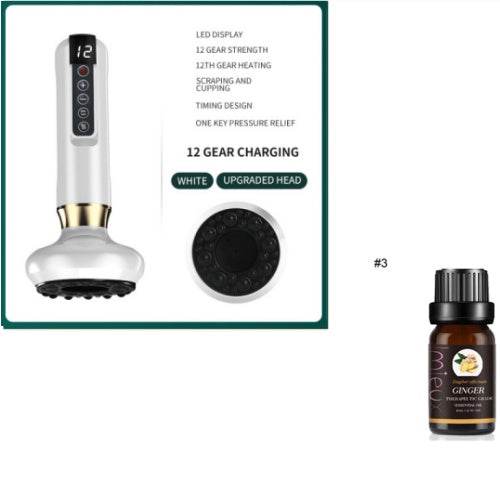 Appareil de massage électrique à ventouses pour le corps, anti-cellulite, avec huile essentielle - Style & confort